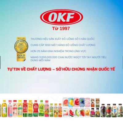 Nước ngọt có ga vị Dưa lưới 350ML OKF Hàn Quốc