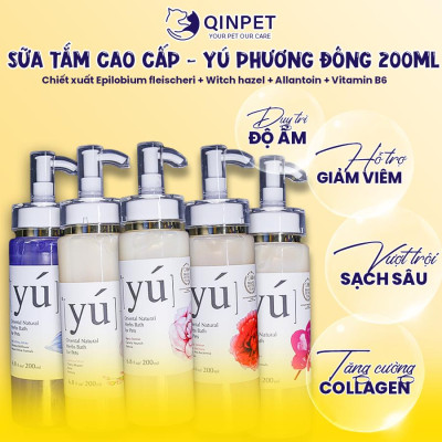 Sữa tắm Yú Cao cấp Phương Đông, chính hãƞg Dành Cho Chó Mèo, Chai Chiết 200ml