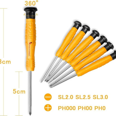 BỘ TUỐC NƠ VÍT CHÍNH XÁC 6 CHI TIẾT INGCO HKSD0618 - HÀNG CHÍNH HÃNG