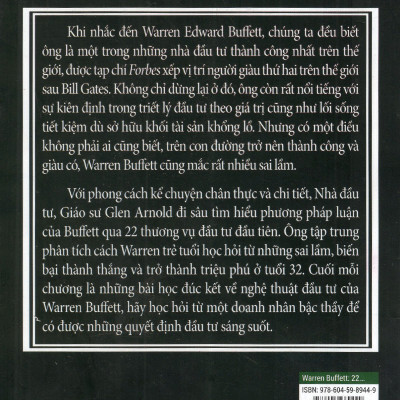 Warren Buffett: 22 Thương Vụ Đầu Tiên Và Bài Học Đắt Giá Từ Những Sai Lầm (Tặng Notebook tự thiết kế)