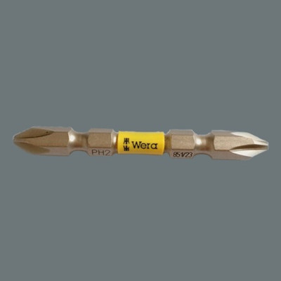 Bộ mũi vít 2 đầu 4 cạnh cao cấp Wera 05344513001 851/23 BTH  3xPH2x65mm Yellow BiTorsion dùng trực tiếp máy khoan bắt vít