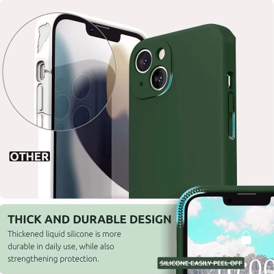 Ốp lưng silicon case cho iPhone 13 Mini chống bám bẩn mặt lưng siêu mềm mịn, có gờ bảo vệ camera - hàng nhập khẩu