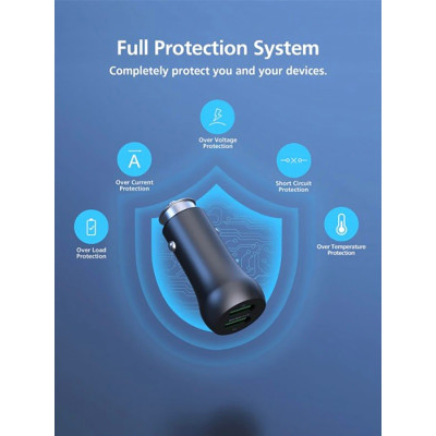 Củ sạc Ôtô MicroPack POWER MOTOR LITE 2 MCC-236QC Hai Cổng USB-A Công Suất 18W Tổng Công Suất 36W Hàng Chính Hãng