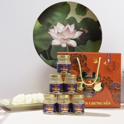 Yến Sào Chưng Hạt Sen Nhân Việt 30% Yến Nguyên Chất Hũ 70ml