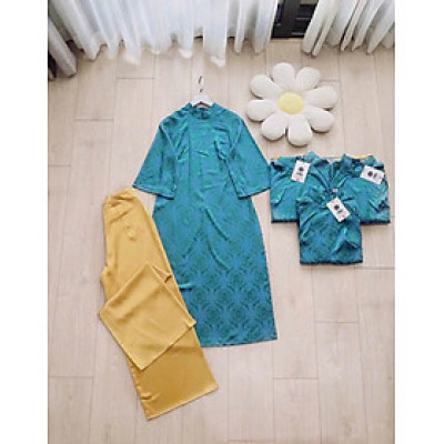 Áo dài xưa - Áo dài gấm may - lụa gấm cao cấp