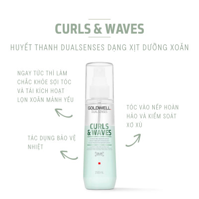 Xịt Dưỡng Tóc Xoăn Goldwell Curls & Waves – Cấp Ẩm, Tóc Bồng Bềnh, Dễ Vào Nếp