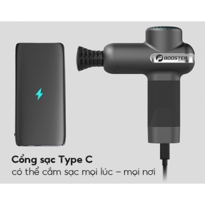Súng massage cầm tay cao cấp Booster MINI LS - 6 đầu, lực đấm mạnh