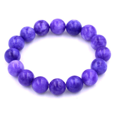 Vòng chuỗi đeo tay Đá Vân Rồng Tím 12 ly 16 hạt - hợp mệnh Hỏa, mệnh Thổ