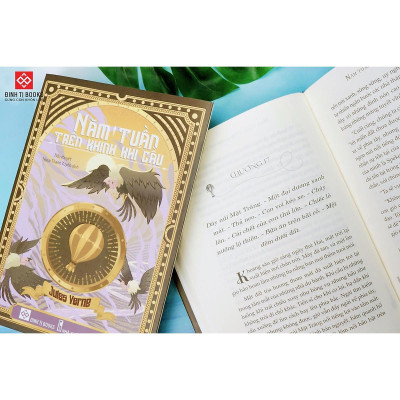 Sách - Năm Tuần Trên Khinh Khí Cầu - Jules Verne - Đinh Tị Books