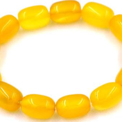 Chuỗi đeo tay Lu Thống Thạch Anh Vàng Bầu size 10mm x 14mm - hợp mệnh Kim, mệnh Thổ