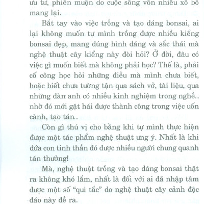 110 Câu Hỏi Đáp Chăm Sóc Và Tạo Dáng Bonsai (Tái bản lần 5) - Việt Chương, Phúc Nguyên