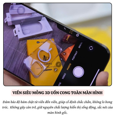 Kính cường lực màn hình cao cấp cho iPhone 16 Pro Max/ iP 16 Pro hiệu HODA 3D Full Glue DLC siêu cứng Mohs cấp 7 Diamond Like Carbon - Nano Chống Bẩn, Trong Suốt Crystal Clear, Tăng Cường Gấp Đôi, Bảo Vệ Loa, Độ Truyền Sáng 80% - Hàng nhập khẩu