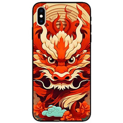 Ốp lưng cho IPhone X - Xs - Xs Max - Xr - 11 - 11 Pro Max - Rồng Đỏ - Hàng Chính Hãng