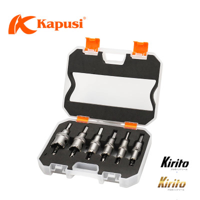 Bộ 6 mũi khoét sắt, Inox Kapusi Nhật Bản bao gồm 16 -18 - 20 - 22 - 25 - 30 K-3692