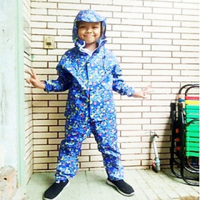 Bộ áo quần  đi mưa  cho bé từ  3  - 5 tuổi  , vải dù  chống thấm , siêu bền  , áo mưa có túi đựng xinh xắn , giao màu ngẫu nhiên