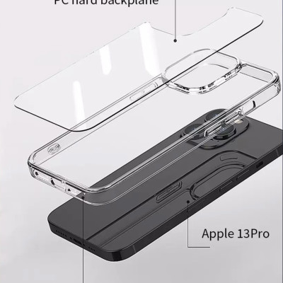 Ốp Wiwu Magentic Crystal Case Cho Iphone 13 Trong Viền Màu, Viền Dẻo Chống Ố Vàng , Chống Sốc Tốt - Hàng Chính Hãng