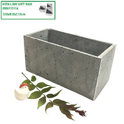 Chậu đá ong xám dài 30xR15xC15cm trồng cây ốp tường đá, chậu treo tường trồng cây cảnh đẹp, chậu trồng cây treo tường bằng đá, Chậu hoa đá ong xám