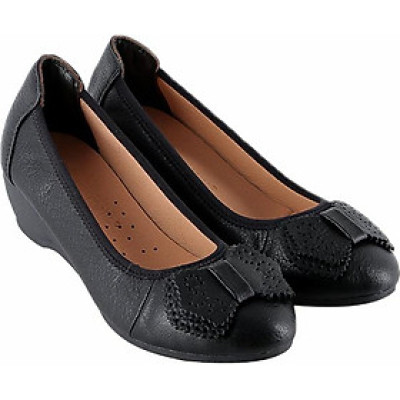 Giày Nữ Da Dò 3 Phân Huy Hoàng HT7939 - Đen