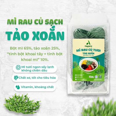 Mì Tảo Xoắn Hapimi 180g - Thực Phẩm Bổ Sung Dinh Dưỡng Cho Cả Gia Đình, Ăn Chay, Healthy, Eatclean