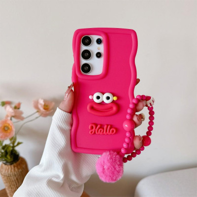 Ốp Lưng Cho Galaxy S25 Ultra / S24 Ultra / S23 Ultra / S22 Ultra Hello Bằng Silicon Kèm Phụ Kiện Cầm Tay - BUM STORE