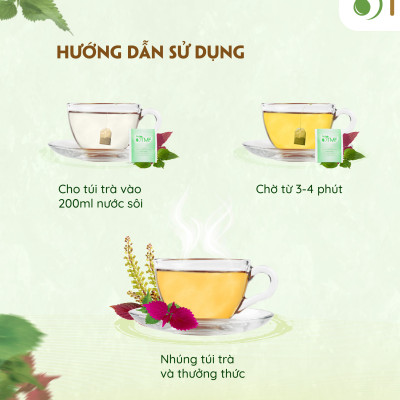 Trà Tía Tô Tâm Minh Foods dạng túi lọc hộp 20 gói