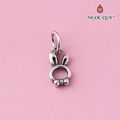 Charm bạc hình thỏ treo - Ngọc Quý Gemstones