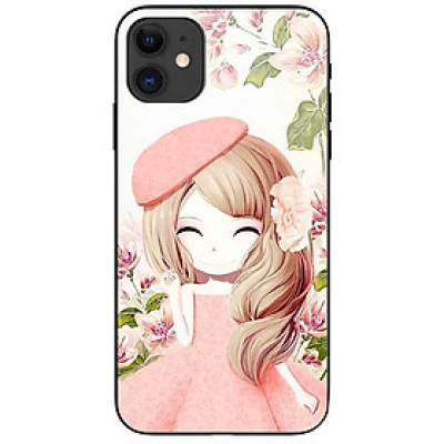 Ốp lưng dành cho Iphone 12 mẫu Anime Cô Gái Váy Bông