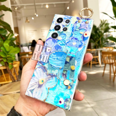 Ốp Lưng Cho Galaxy S25 Ultra / S24 Ultra / S23 Ultra / S23 PLus / S22 Ultra / S22 Plus / S21 Ultra / S21 Plus / Note 20 Ultra / Note 20 / Note10 Plus / Note 10 Hoa Màu Sơn Nước Đính Dây