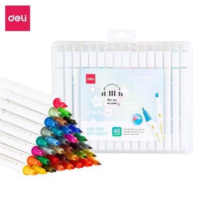 [Sơn Tùng M-TP Collection] Bút Màu Marker Chuyên Nghiệp Cao Cấp Hộp Nhựa BST Limited Deli - Họa Cụ Tô Màu Dạ Vẽ Tranh Manga Anime Thiết Kế Thời Trang, Trang Trí Sổ Tay Kế Hoạch Planner - CC185