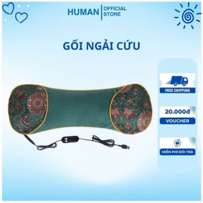 GỐI NGÃI CỨU XÔNG BẤM ĐIỆN CẢI THIỆN SỨC KHỎE CHO GIẤC NGỦ NGON MẪU MỚI 