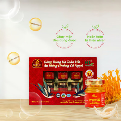 Đông Trùng Hạ Thảo Yến Ăn Kiêng Thiên Ân - Hộp 6 Hũ