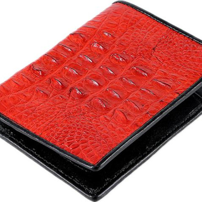 Ví Nam Da Cá Sấu Kiểu Đứng Gai Huy Hoàng HT2749 - Đỏ