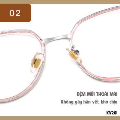 KAVI 201 - Kính Chống Ánh Sáng Xanh Gọng Titanium Mắt Kính Siêu Trơn Chống Bám Nước
