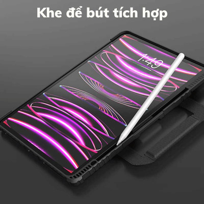 Bao da kèm Bàn Phím cho iPad Pro 11 M4 2024, iPad Pro 13 inch M4 2024, iPad Air 6 M2 11inch / Air4 / Air5 / Pro 11 inch M1-M2 hiệu Nillkin Carry Go Có Đèn Nền Tay Cầm Từ Tính Di Động/ Đèn nền 7 Màu/ Độ Sáng 4 Mức - Hàng chính hãng