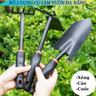 Bộ Dụng Cụ Làm Vườn 3 Món Combo 3 Dụng Cụ Trồng Cây Tiện Lợi Bộ Cào – Cuốc – Xẻng Làm Vườn Bộ Dụng Cụ “Chăm Vườn Chuẩn Xịn” Set Làm Vườn Tại Gia – Gọn Nhẹ, Hiệu Quả Bộ Dụng Cụ Làm Vườn 3 Món – Nhỏ Gọn, Bền Bỉ, Dễ Sử Dụng