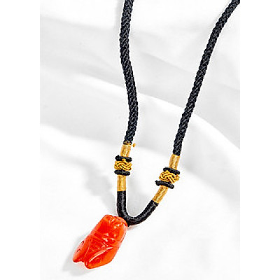 Mặt dây chuyền ngọc thiền đá mã não đỏ Ngọc Quý Gemstones