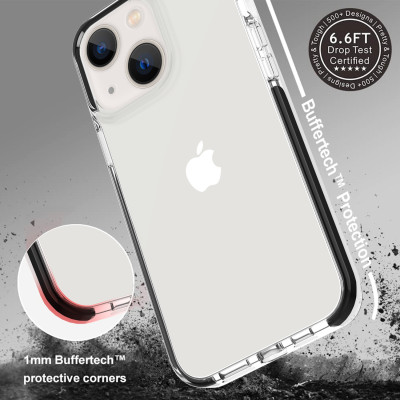 Ốp Lưng TPU Trong Suốt Viền Đen Cho iPhone 14 / 14 Plus / 14 Pro / 14 Pro Max - Hàng Chính Hãng