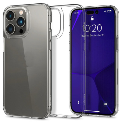 Ốp Lưng trong suốt dành cho iPhone 14 Pro Max/ 14 Pro/ 14 Plus/ 14 Spigen Liquid Crystal Case - Hàng Chính Hãng 