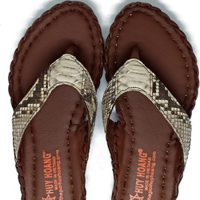 Dép nữ Huy Hoàng da trăn màu nguyên thủy HT7304