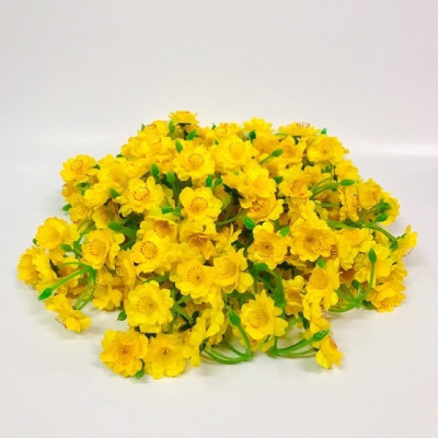 Combo bộ 20 chùm hoa mai giả 1 chùm gồm 3 bông và 3 nụ - Hàng Nhập Khẩu