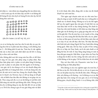 Sách - How Not To Be Wrong - Để Không Phạm Sai Lầm - Toán Học Ẩn Chứa Trong Cuộc Sống