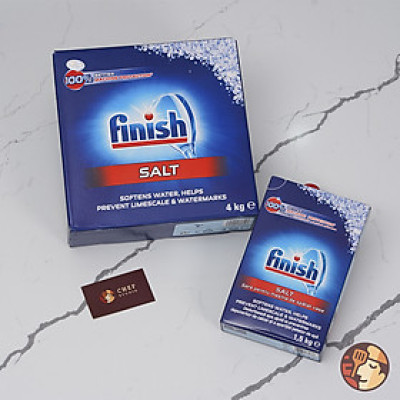 Muối rửa chén bát Finish 4 kg, nhập khẩu chính hãng, dùng cho máy rửa bát