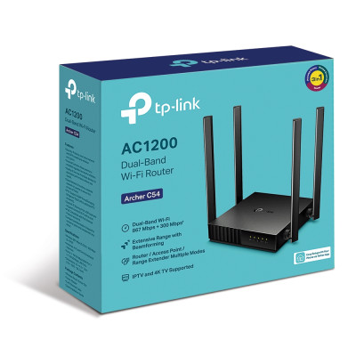 Router WiFi AC1200 4 ăng-ten Gigabit MU-MIMO Archer C64/Archer C50/Archer C54 - Hàng chính hãng