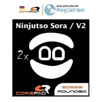 Feet chuột PTFE Corepad Skatez Ninjutso Sora / Ninjutso Sora V2 [Large Size] (2 bộ) - Hàng Chính Hãng