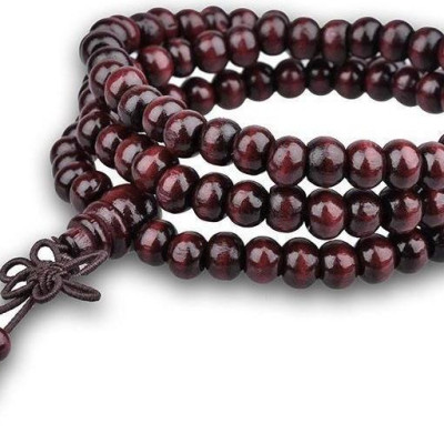 Vòng đeo tay chuỗi hạt 108 hạt gỗ hồng phong thủy