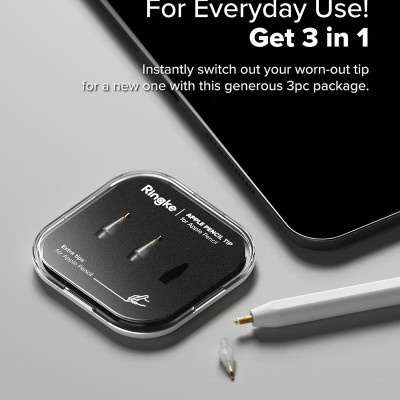 [Combo 3] Đầu bút thay thế Ringke Metal / HB / 2B Tip dành cho Apple Pencil - Hàng Chính Hãng