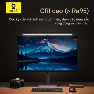 Đèn treo màn hình Baseus i-wok 3 Series Asymmetric Light Source Magnetic Screen Hanging Light (Ra > 95) - Hàng chính hãng