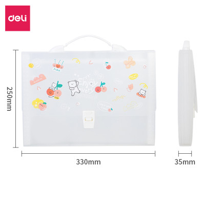 Cặp tài liệu mở rộng 13 ngăn Deli - cặp học sinh - trong suốt - file đựng tài liệu - 1 chiếc - 72563