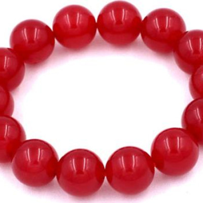 Chuỗi tay Thạch Anh Đỏ 14 ly 14 hạt - hợp với mệnh Thổ và mệnh Hỏa