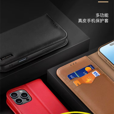 Bao da dạng ví dành cho iPhone 16 Pro Max, iPhone 16 Pro, iPhone 16 Plus, iPhone 16 hiệu Dux Ducis Hivo bảo vệ camera, có ví cải thẻ, chân dựng, chống sốc cao cấp - Hàng chính hãng.